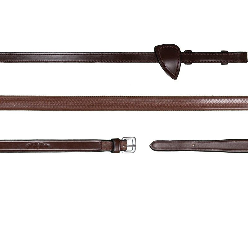 Dyon New English Collection Rubber Reins 13mm Brown