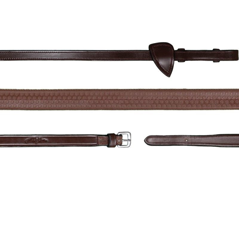 Dyon New English Collection Rubber Reins 16mm Brown
