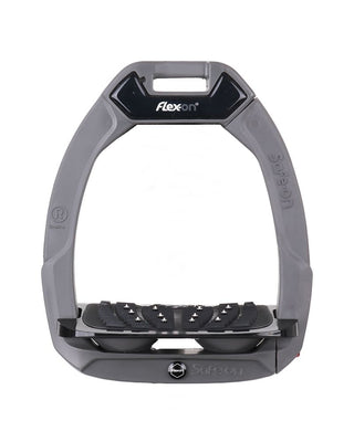 Flex-On Safe On safety stirrups ultra grip dark grey