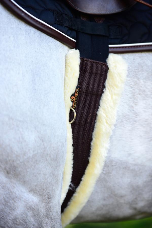 Kentucky Horsewear nylon girth sheepskin brown