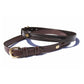 Dyon leather belt with fancy stitching