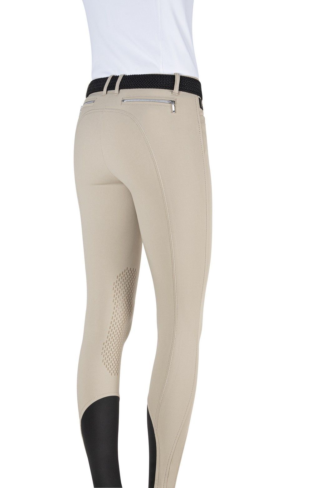 Equiline riding breeches knee grip Ash Beige