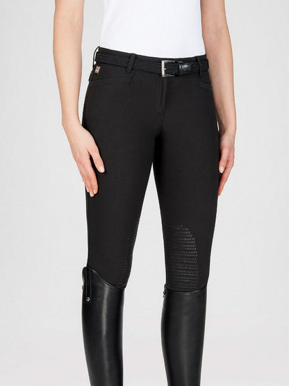 Equiline riding breeches knee grip Ash Black