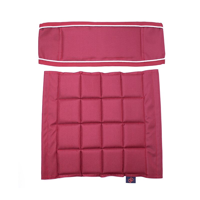 One Set stoelkussens voor hoge en lage regisseursstoel Burgundy-Silver