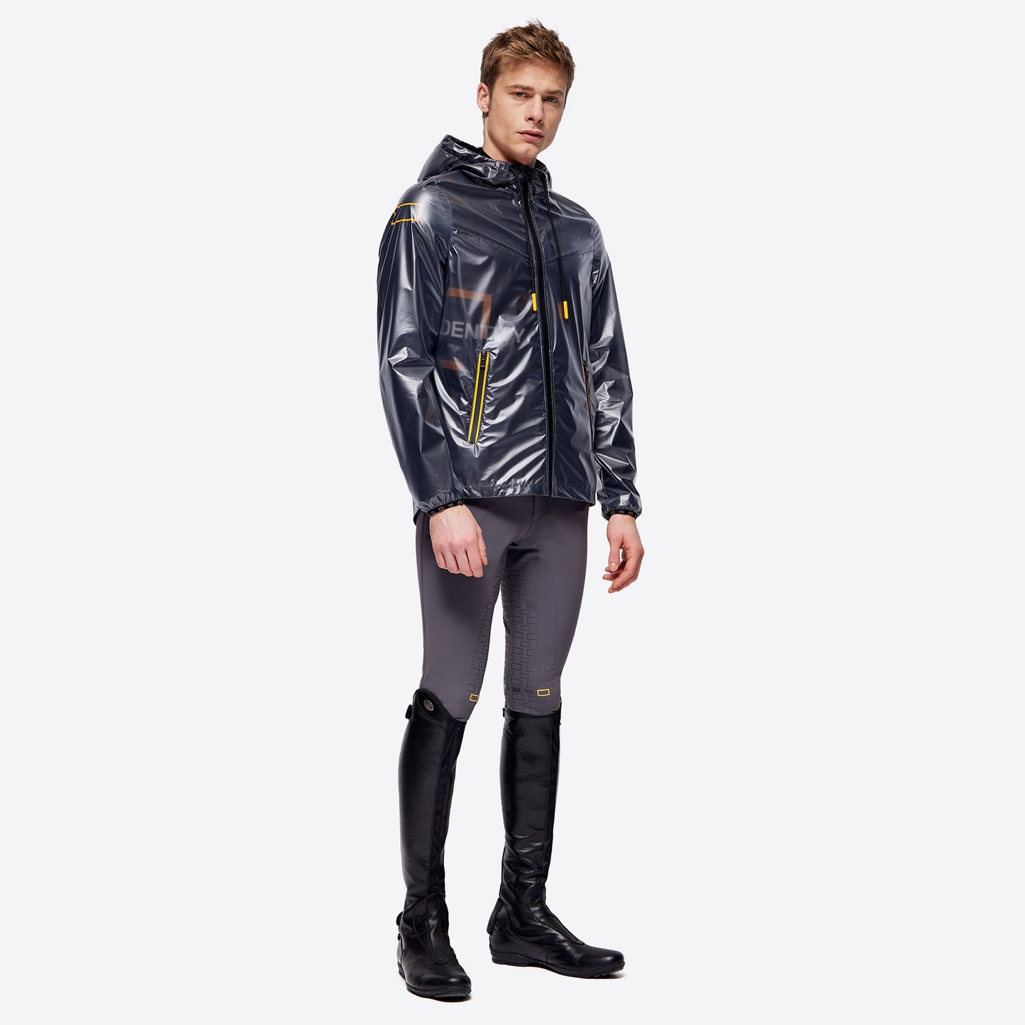 RG Waterproof Nylon unisex rain jacket grey