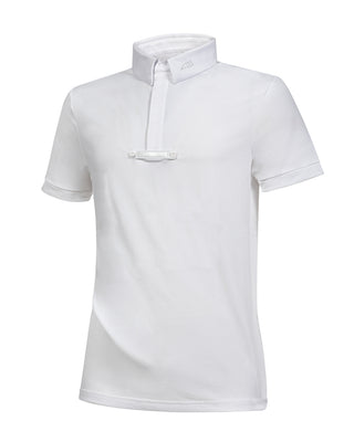 Equiline competition shirt men short sleeves Celirac White