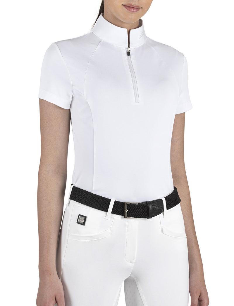 Equiline competition shirt short sleeves ladies Cilenec White