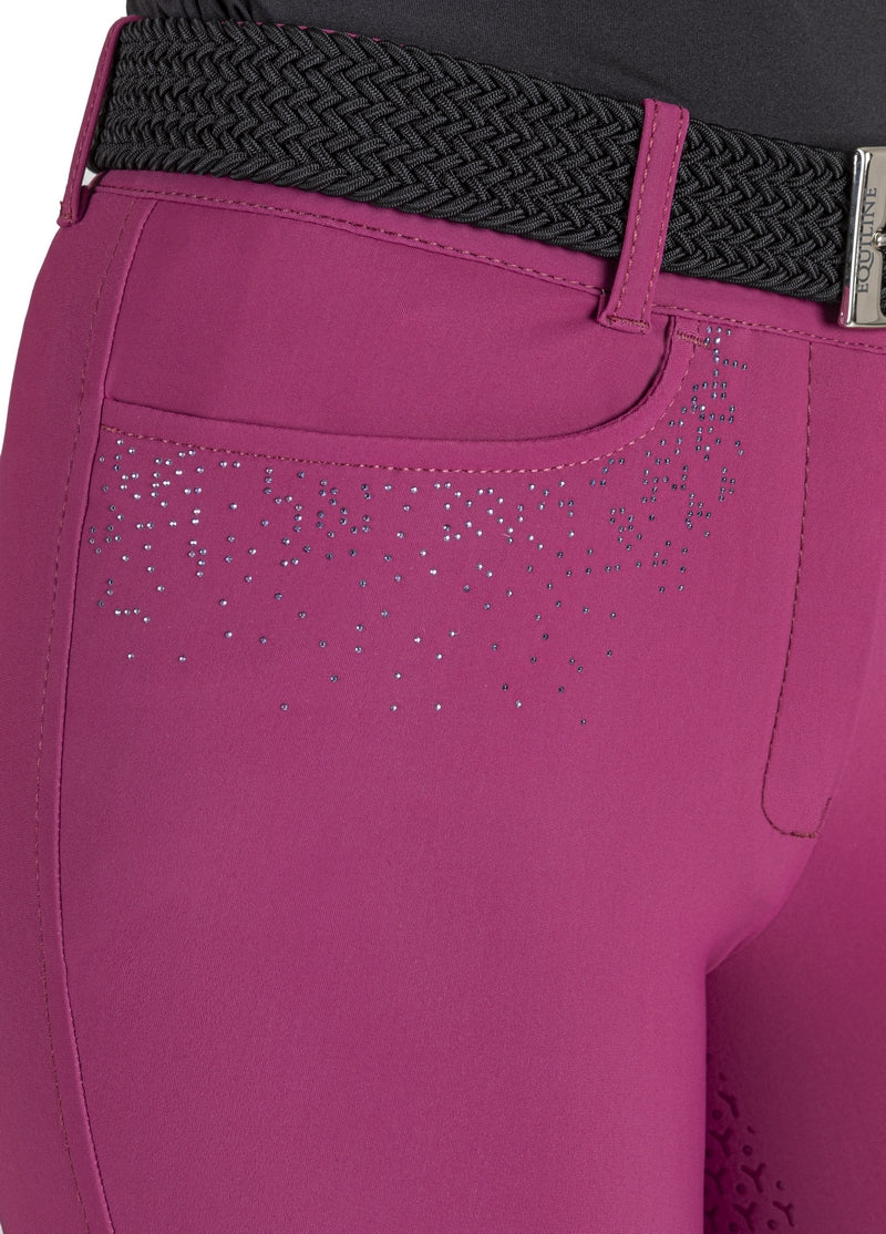 Equiline riding breeches ladies full grip Giaiaf Violet