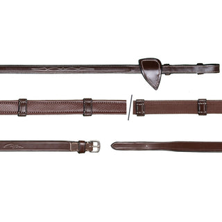 Dyon US Collection Hunter reins 5/8'' 16mm With 7 Leather Loops Brown