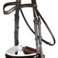 Dyon Working Collection Large Crank Noseband Bridle Patent white Brown