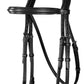 Dyon New English Leather Covered Rope Noseband Bridle Black