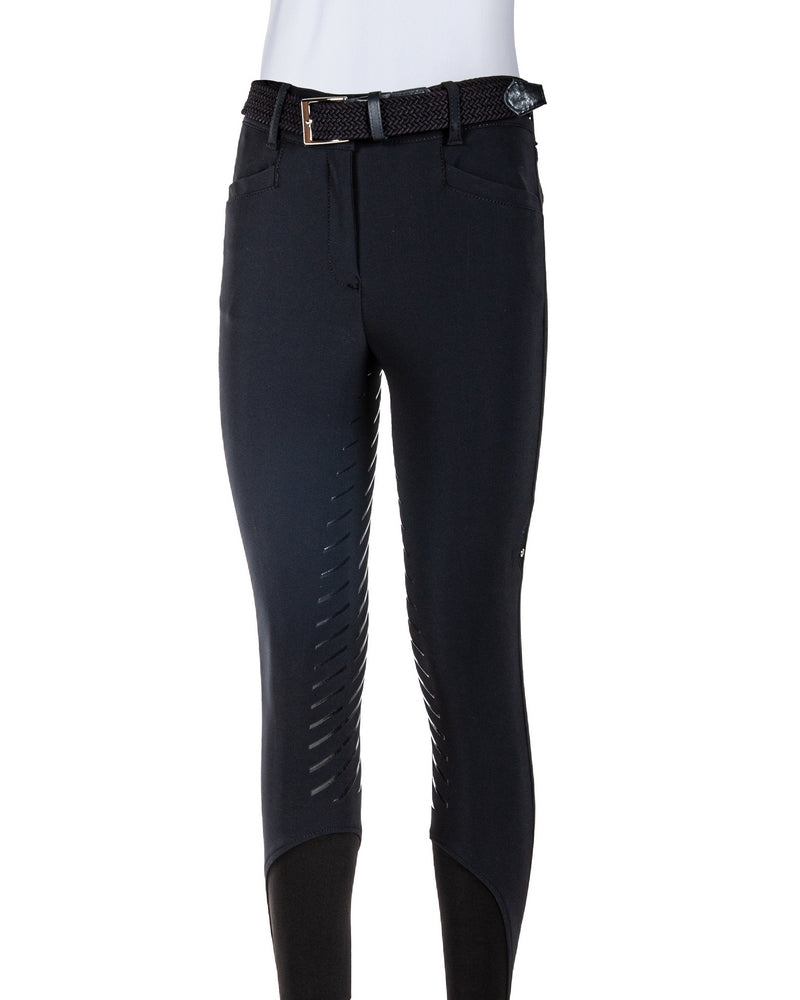 Equiline winter riding breeches ladies full grip Wadellef Navy